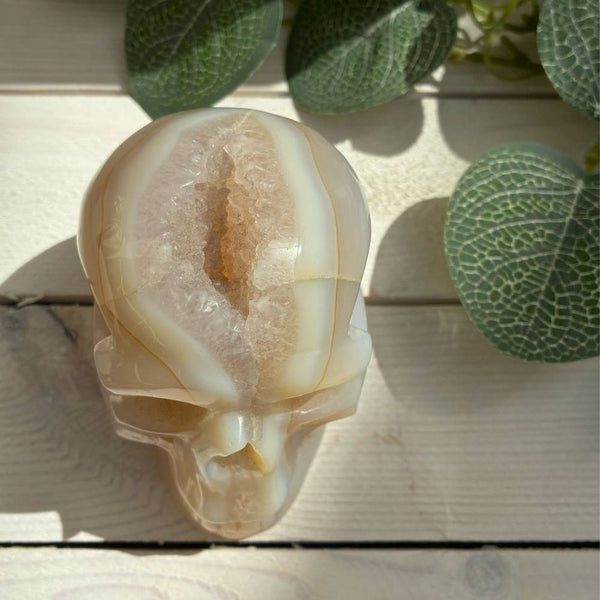 Agate Crystal Skull - Pale Natural Colouring