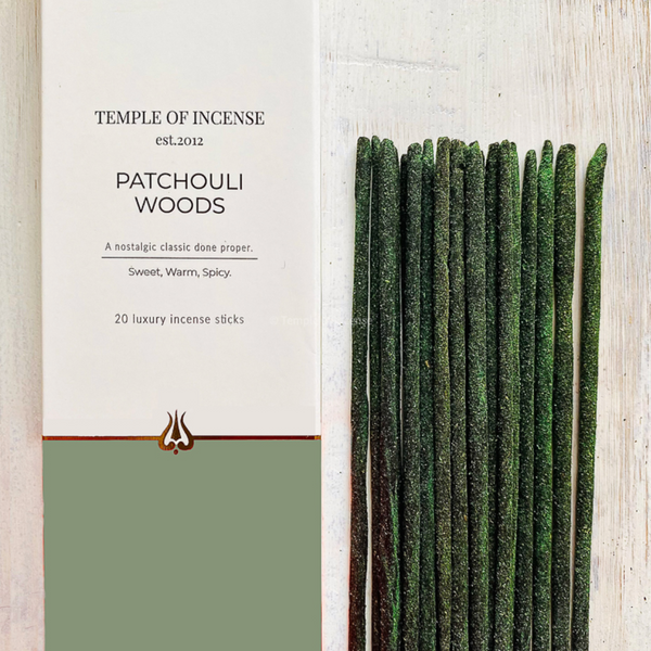 Patchouli Woods Incense Sticks by Temple of Incense