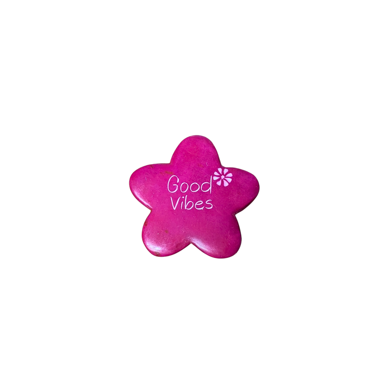 Pink Good Vibes Sentiment Flower