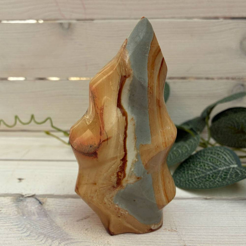 Polychrome Jasper Flame Yellow and Blue Colourings