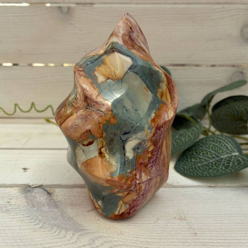 Polychrome Jasper Flame Blue and Natural Tones