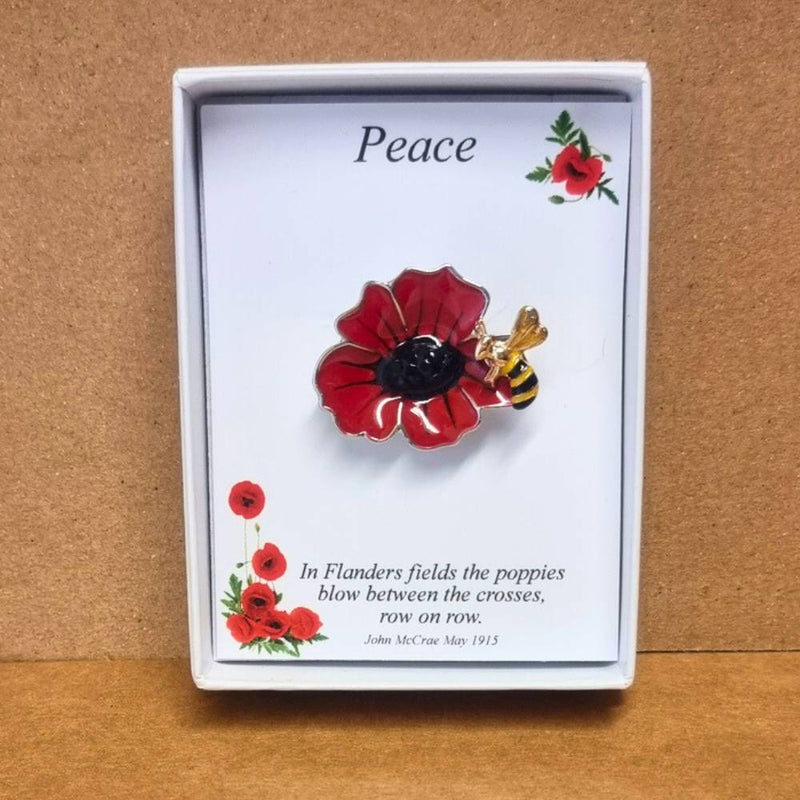 Poppy & Bee Brooch