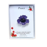 Purple Poppy Pin Brooch