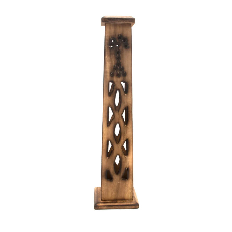Rustic Mango Wood Incense Tower