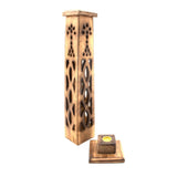 Rustic Mango Wood Incense Tower