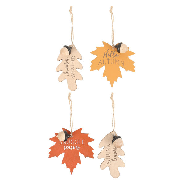 Autumn Leaves Wooden Hanging Decoration