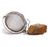 Raw Gemstone Tea Strainer - Gold Tiger's Eye