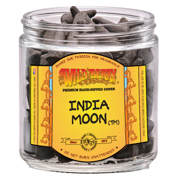 Wildberry India Moon Incense Cones