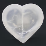 Selenite Heart Shaped Bowl 15cm