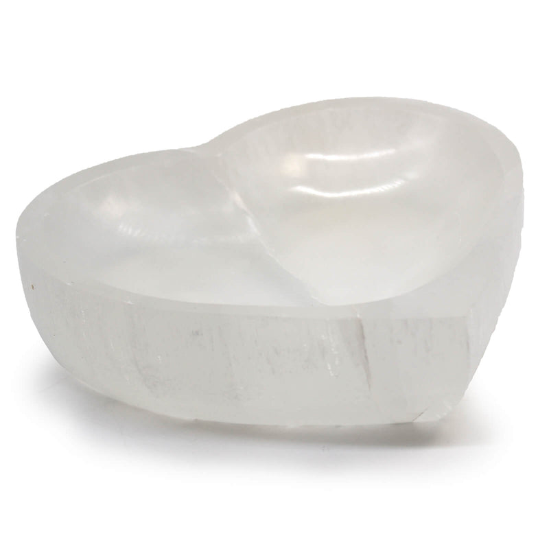 Selenite Heart Shaped Bowl 15cm