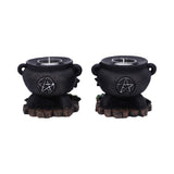 Set of 2 Ivy Cauldron Candle Holders