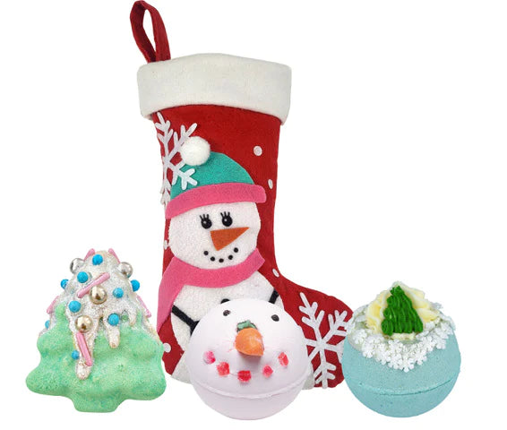 Snowlady Stocking Bath Blaster Gift Set