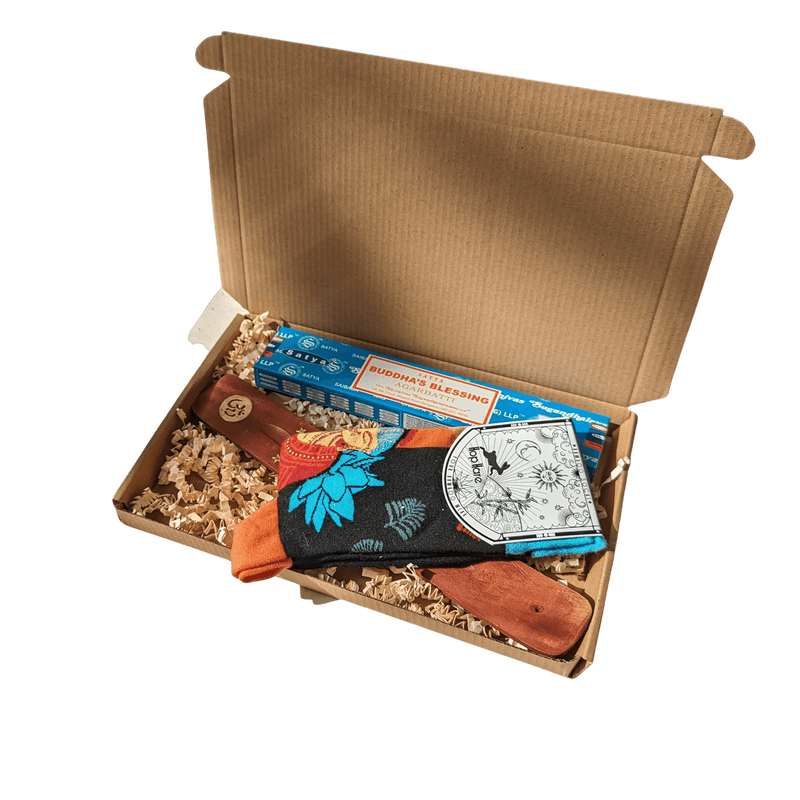 Socks & Incense Gift Set - Blue Buddha & Lotus