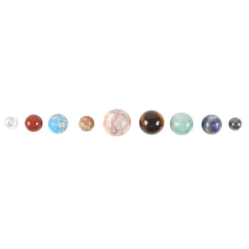 Solar System Gemstone Crystal Spheres Set