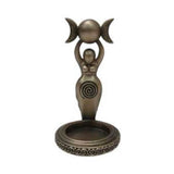 Bronze Spiral Goddess Tea Light Holder