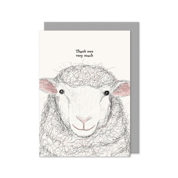 Thank Ewe Very Much Sheep Greetings Card