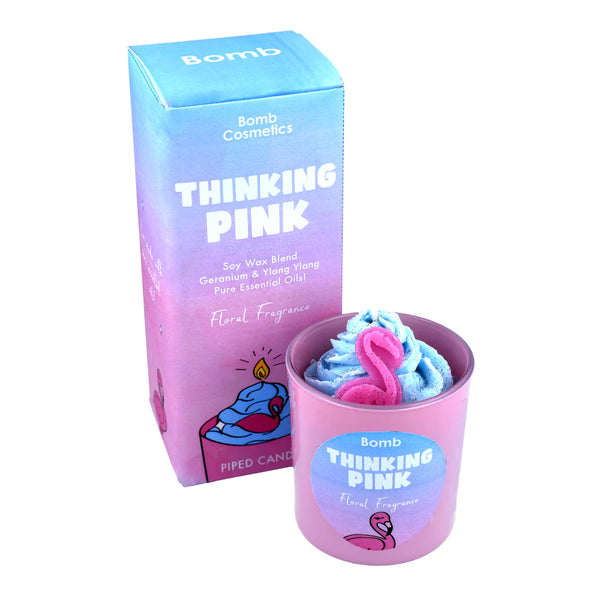 Thinking Pink Piped Candle
