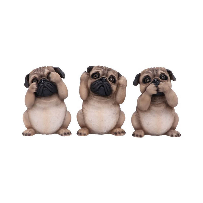 Three Wise Pugs Set