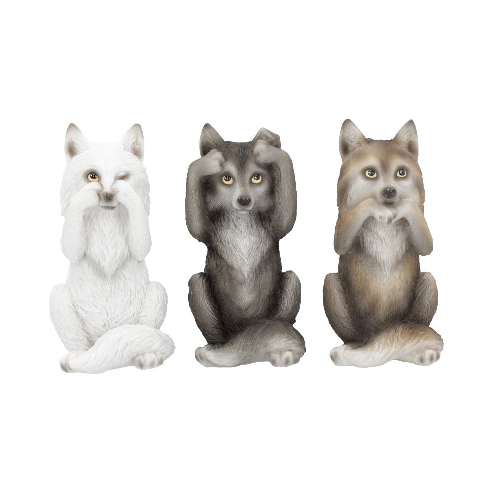 Three Wise Wolves Figures by Nemesis Now | Clouds