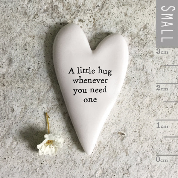 East of India Tiny Heart Token - A Little Hug