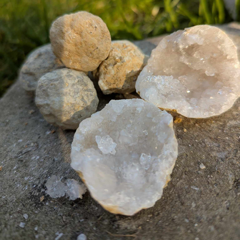 Uncracked White Quartz Geode
