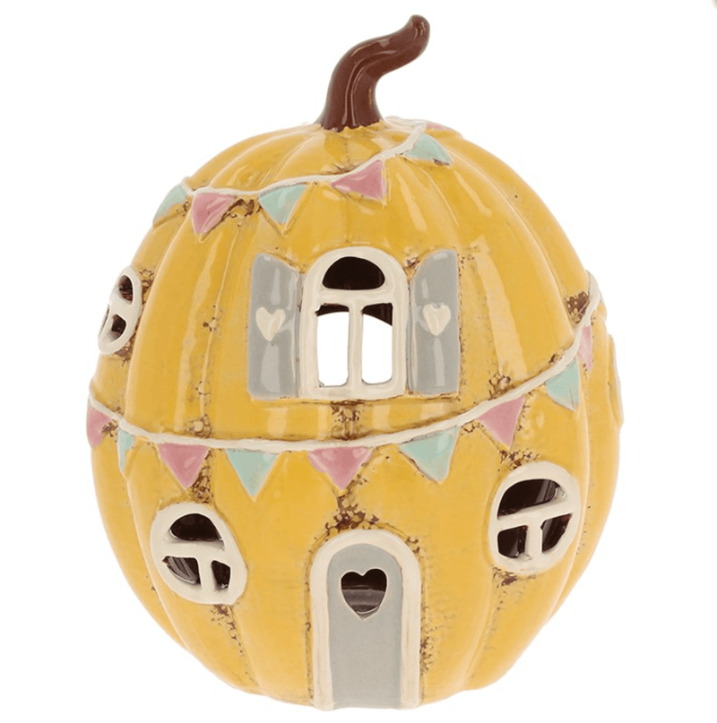 Village Pottery Pumpkin House Tealight