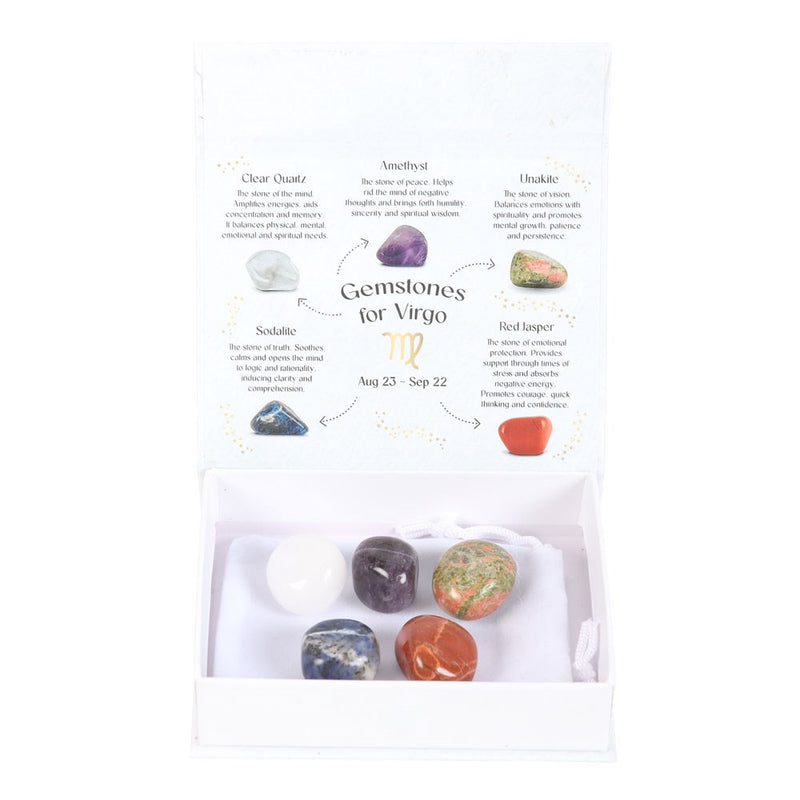Virgo Zodiac Crystal Gemstones Set Clouds - Main Image
