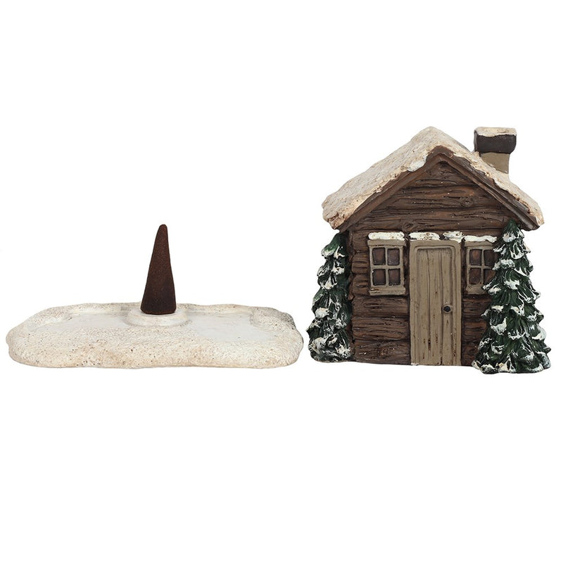Log Cabin Incense Cone Holder