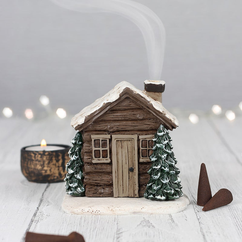 Log Cabin Incense Cone Holder
