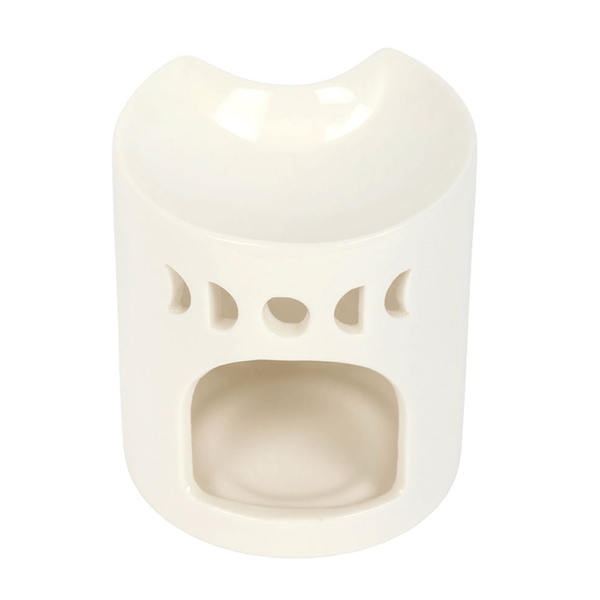 White Crescent Moon Oil Burner