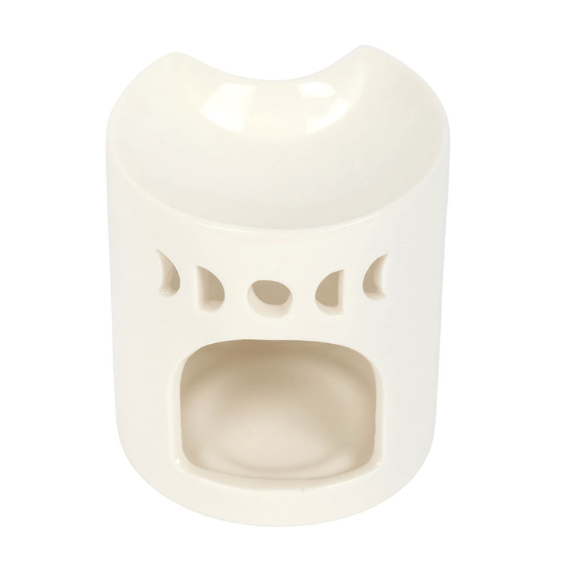 White Crescent Moon Oil Burner