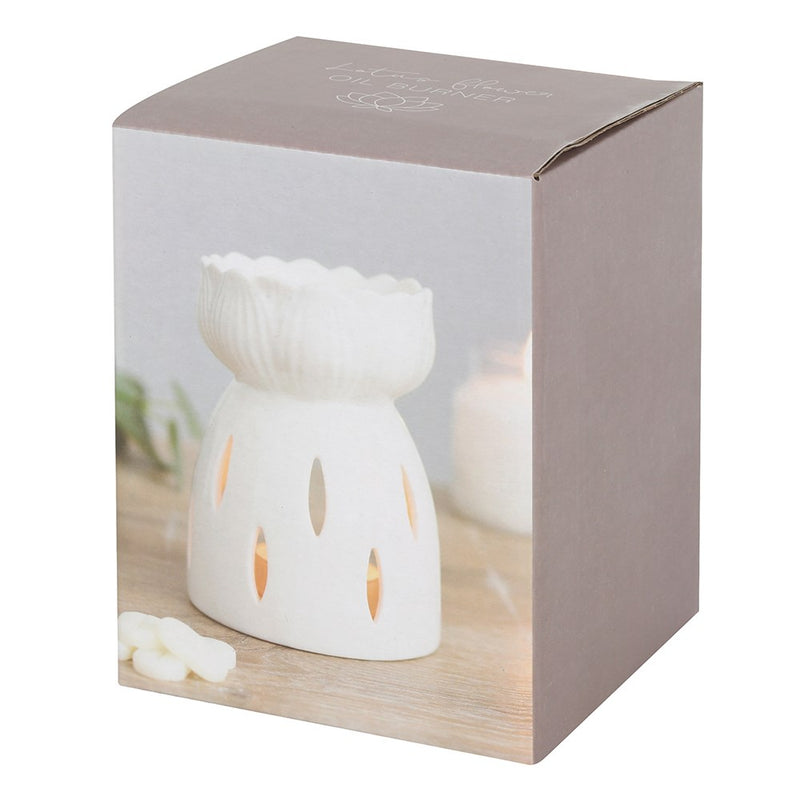 White Lotus Flower Oil Burner