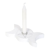 White Triple Moon Spell Candle Holder