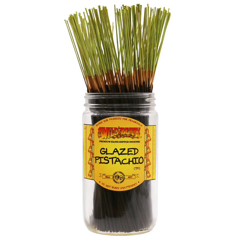 Wildberry 10 inch Glazed Pistachio Incense Sticks