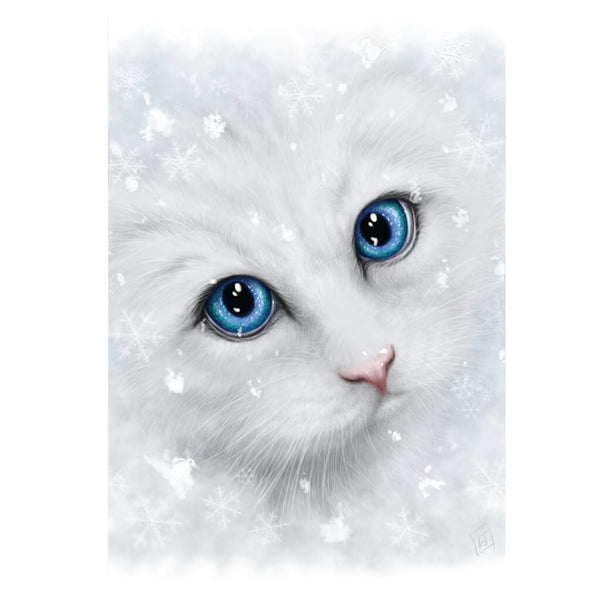 Winter Cat Christmas Greeting Card