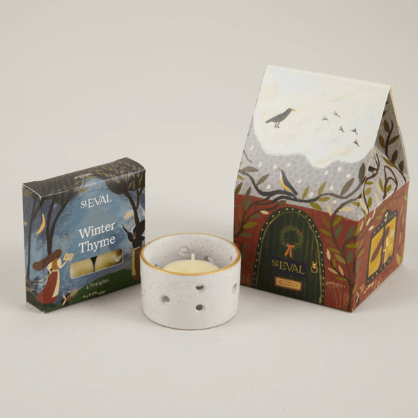 Winter Thyme Christmas Cottage Candle Gift Set