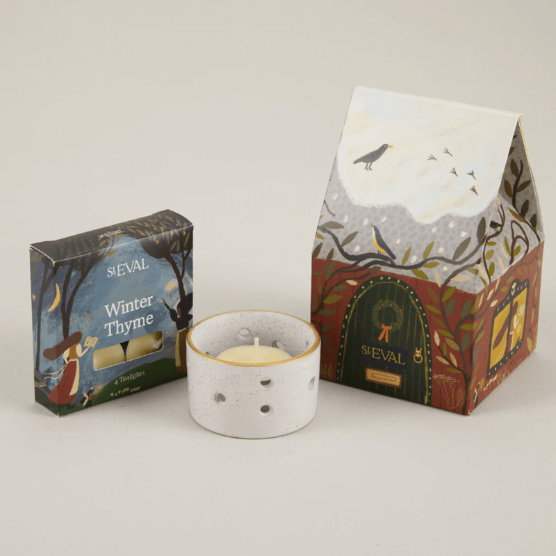 Winter Thyme Christmas Cottage Candle Gift Set