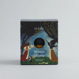 Winter Thyme Gold Half Dipped Pillar Candle
