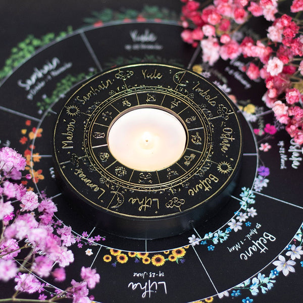 Wheel of the Year Tea Light Holder