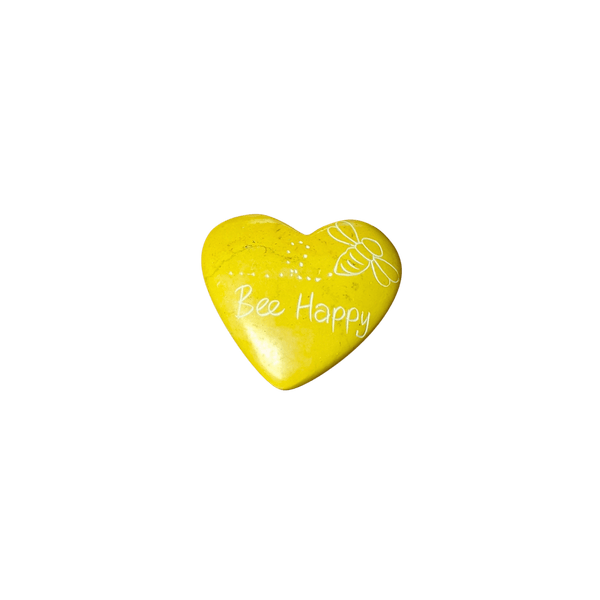 Yellow Bee Happy Sentiment Heart