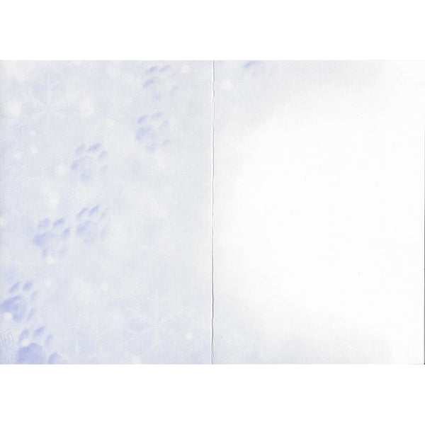 Winter Cat Christmas Greeting Card