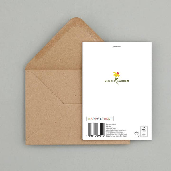 Happy Birthday Four Daisies Greeting Card