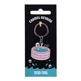 Dead Cool Gothic Summer Skeleton Enamel Keyring