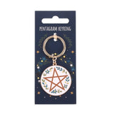Solstice Wreath Pentagram Keyring
