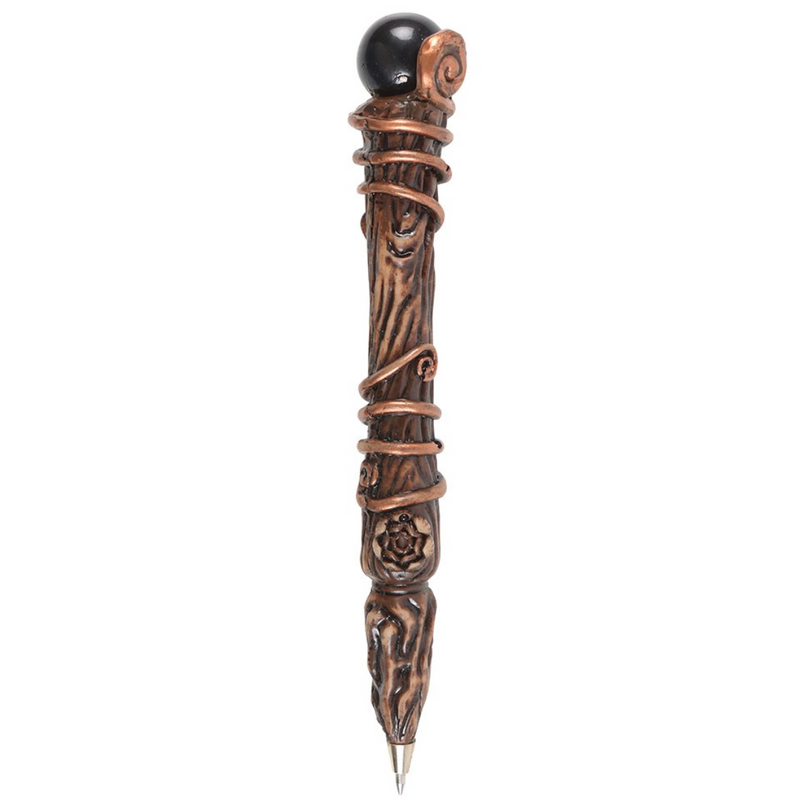 Protection Black Obsidian Crystal Wand Pen