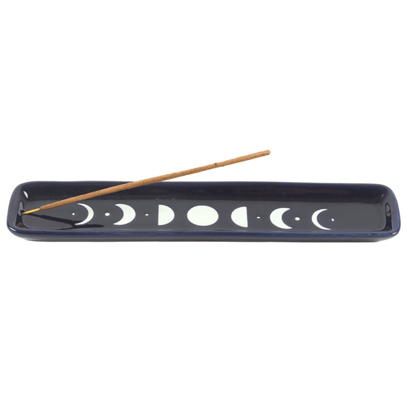 Blue Moon Phase Ceramic Incense Ash Catcher