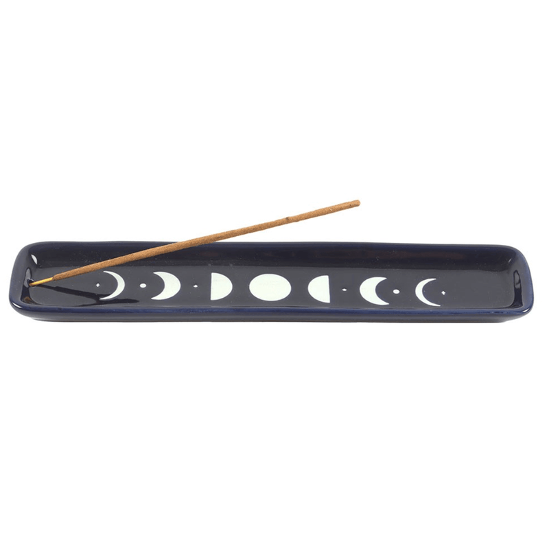 Blue Moon Phase Ceramic Incense Ash Catcher