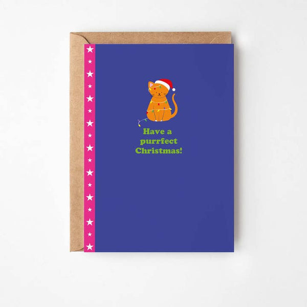 Cat Purrfect Christmas Greeting Card