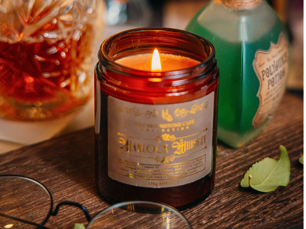 Warlock Whiskey Scented Soy Candle Jar
