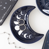 Blue Moon Phase Crescent Moon Trinket Dish